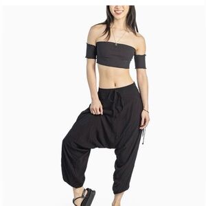 Buddha Pants Black winter Savannah cotton Harem Pants